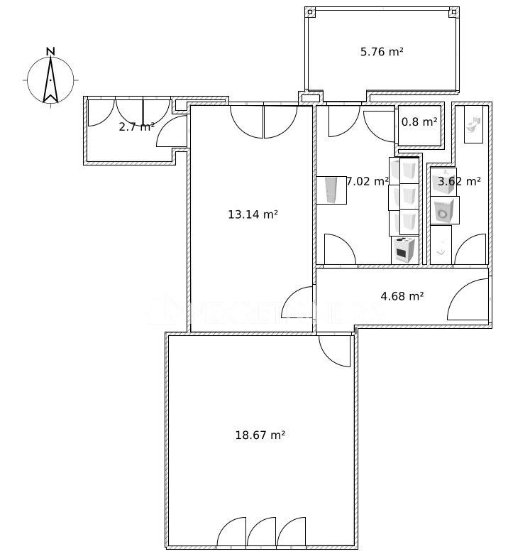 Floor plan 49.5 m²